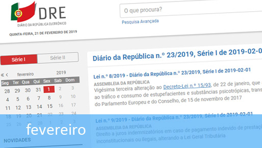 Legislação GRH, novidades em fevereiro